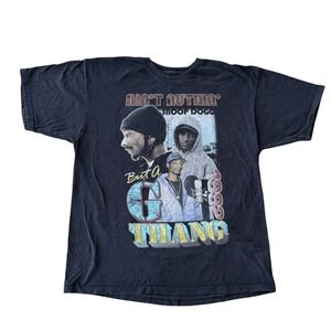 Snoop Dogg Nuthing But a G Thang Graphic Rap Tee Black Size Large Horizon